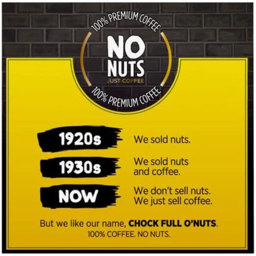 Chock Full O’Nuts Donut Shop Medium Roast, K Cup Compatible Pods, (72 Count) Arabica Coffee in