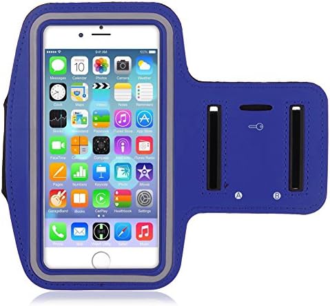 Clearvo Water Resistant Adjustable Sports Armband with Key Holder for iPhone 7, 6/6S (4.7-Inch), Galaxy S3/S4, iPhone SE, 5/5C/5S (Purple)