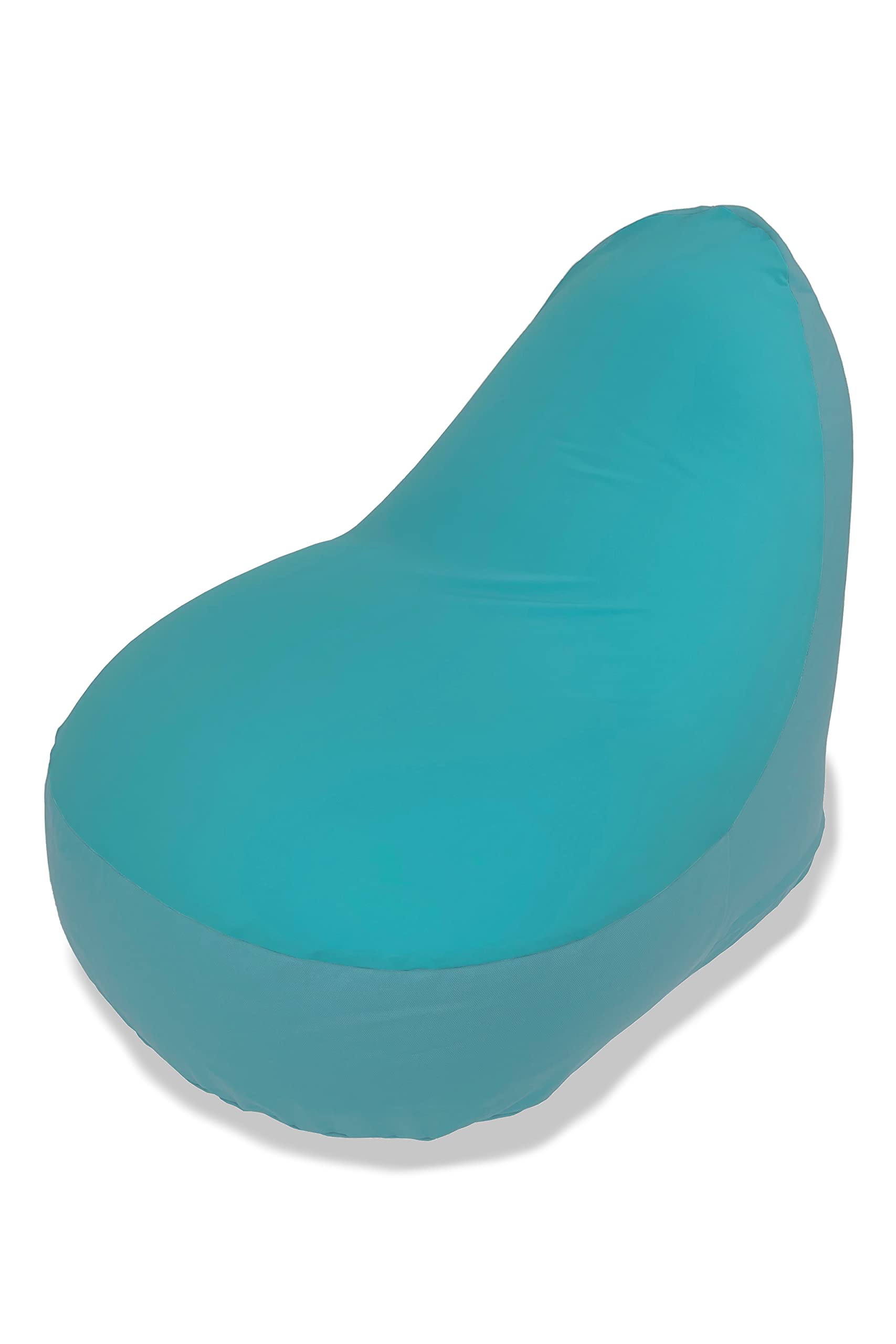 Out Style 日本製へたりにくい ビーズクッション (コットン ターコイズブルー, ドロップ 65x80xH60)商品画像