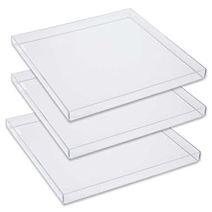 Mirart Clear Acrylic Tray 12 x 12 (3 Pack)