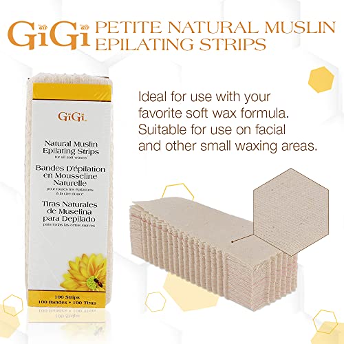 GiGi Small Natural Muslin Epilating Strips for Hair Waxing / Hair