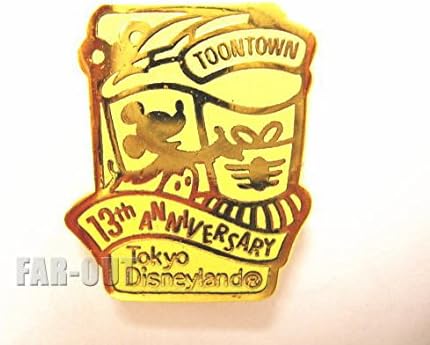 Amazon 東京ディズニーランド Tdl 13周年記念 1996年 トゥーンタウン ミッキー I 黄色 キャスト限定 ピン バッジ おもちゃ