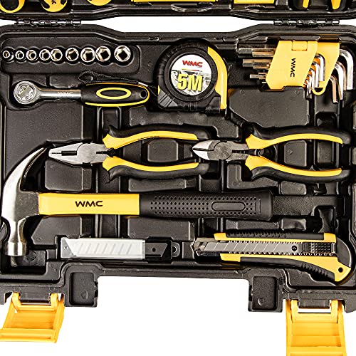 WMC Tools Werkzeugset Werkzeug Tools Werkzeugkoffer gefüllt 73 -teilig Werkzeug Set für Haushalt und Kfz – Bild 5
