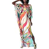 Women's Turkish Kaftan Dress - Long Embroidered Cover Up For Beach & Loungewear