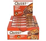 Quest Nutrition Hero Protein Bar, Chocolate Caramel Pecan, 15g Protein, 4g Net Carbs, 200 Cals, 2.12oz Bar, 10 Count, High Protein, Low Carb, Gluten Free