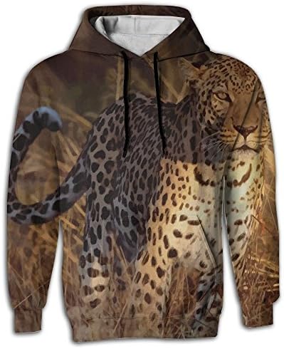 Cheetah Leopard Panther Art Men's Hoodie Sweatshirt Pullover