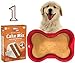 Dog 1st Birthday Cake Kit | Puppy Cake Wheat-Free Peanut Butter Dog Cake Mix | Happybotham Silicone Dog Bone Birthday Cake Pan for Dogs, 7-Inch by 10-Inch, Small | Number One Birthday Candle