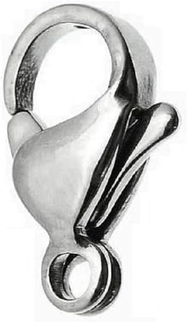 50pcs Grade A 304 Stainless Steel Lobster Clasps Claw Clasps for Bracelet Necklace Jewelry Making Findings (8x13mm-8882)