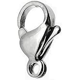 40 Piece Grade A 304 Stainless Steel Lobster Clasps Claw Clasps for Bracelet Necklace Jewelry Making Findings (9x15mm-8883)