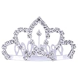 ROFIFY Women Girls Silver Crystal Rhinestone Headband Comb Hair Clip Princess Wedding Bridal Elegant Tiara Crown FJ16