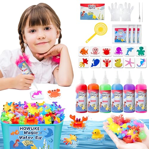 SLEEPHEAD®Magic Toys Water Gel Kit: 20 Colors Fairy Aqua Gel with Pearlized & Luminous Magic Paint Gel - Handmade Creative Water Art Set with 12 Shape 3D Molds for Kid Birthday Party Gift