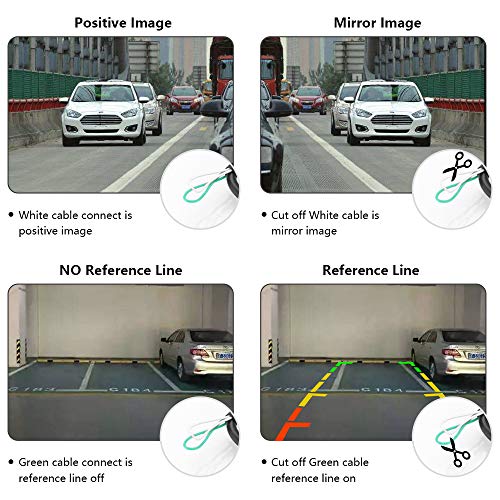 Vehicle Side View Camera Reverse Camera Car Universal Parking IP68 Waterproof Front,Side Automotive Rear View Backup Camera with 360 Degree Rotatable Lens Mirror/Non-Mirror Image 12V