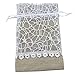 SumDirect 20Pcs 4x6 inches High Quality Elegant Linen Organza Net Bow Drawstring Pouches Wedding Party Christmas Holiday Favor Gift Bags (Organza with Net)