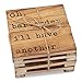 Mud Pie Reserve Planked Pine Wood Coaster Set of 4