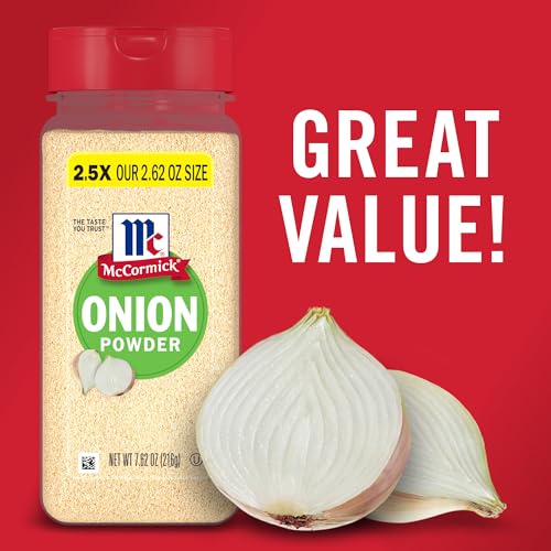MCCORMICK ONION POWDER, NON GMO, MADE WITH FRESH, WHOLE, ONIONS, FOR BRINGING CONSISTENT ONION FLAVOR TO MEALS & RECIPES, 7.62 OZ