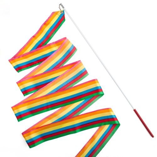 Eforstore 4m dancing ribbon streamer dance baton gym rhythmic rib…