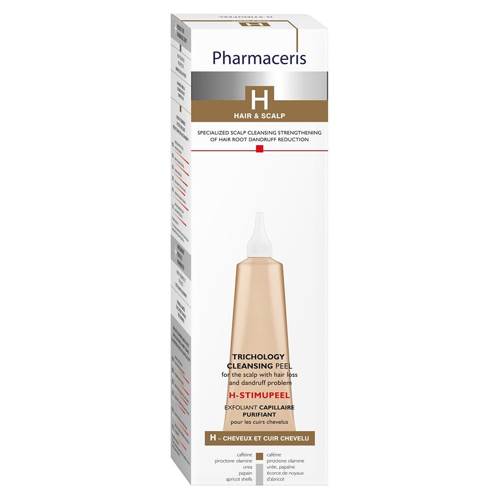 Pharmaceris H Stimupeel, Scalp Cleansing Trychological Peeling, Olamine Piroctone, Caffeine, Urea, Hair Loss Treatment, Women and Men Hair Care - 125 ml