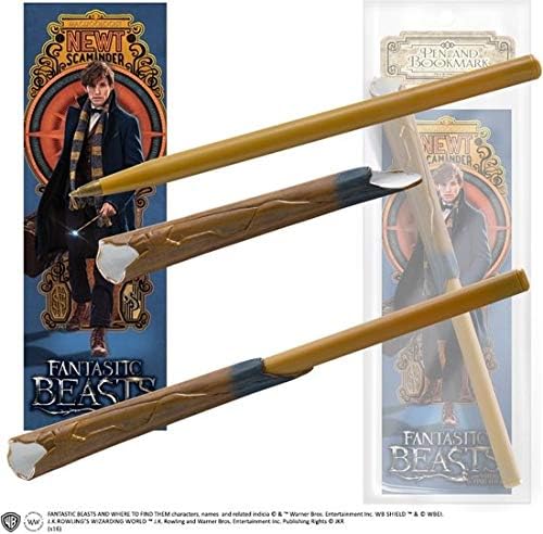 The Noble Collection Fantastic Beasts Newt Scamander Wand Pen and Bookmark - Image 3