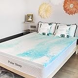 Mattress Topper, Polar Sleep 2 Inch Plush Gel Memory Foam Mattress Topper with CertiPUR-US Certified (Queen)