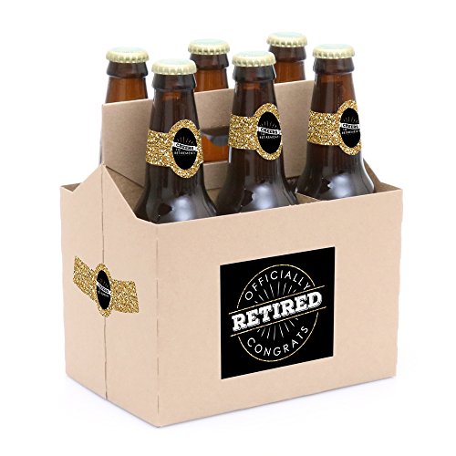 1 Happy+Retirement+Bottle+Stickers+Carrier