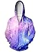 RAISEVERN Unisex Galaxy Nebula Zip Up Hoodie All Over Print Jacket Sweatshirt