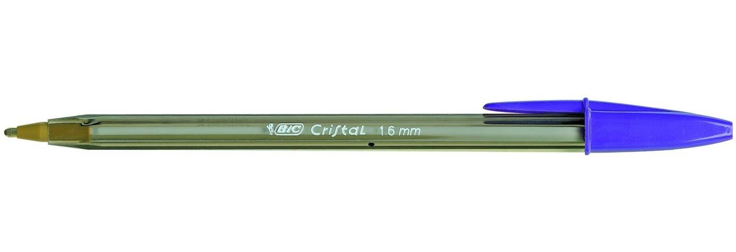 BIC Cristal Fun Ballpoint Pens With Wide Tip (1.6mm) Pens For Colourful Writing In Assorted Colours, Box of 20