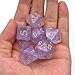 UDIXI Polyhedral DND Dice Sets Iridecent Transparent Discolored Dice for Dungeons and Dragons Pathfinder RPG MTG Table Gaming Dice(Purple Dice)