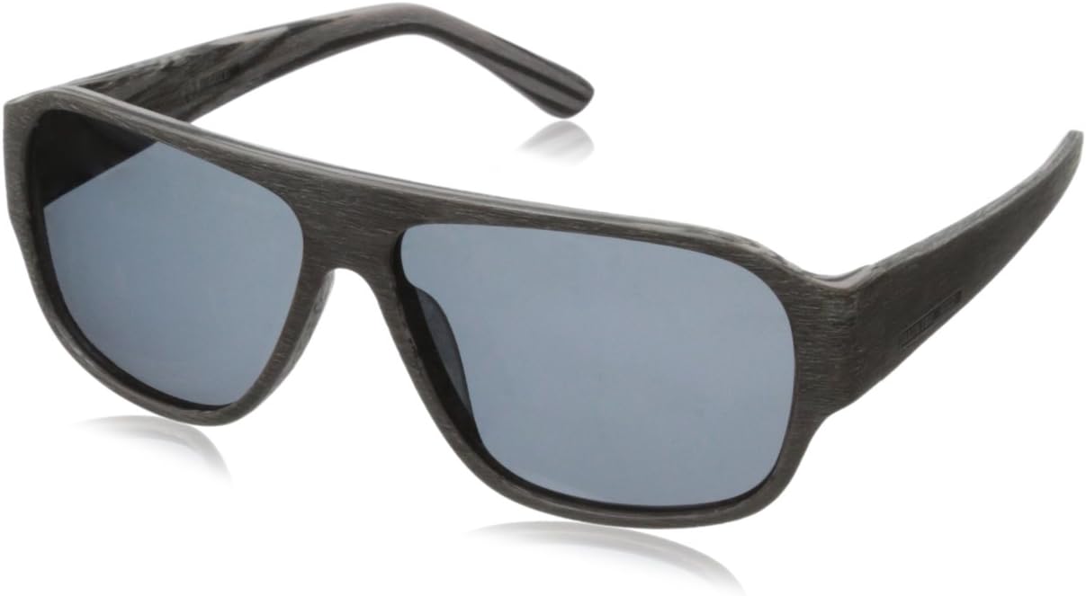 Three Layer Wood HTG1019 C3 Polarized Round Sunglasses