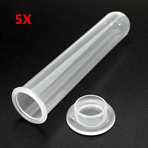5Pcs 20mL Round Bottom Clear Centrifuge Tube Polypropylene EP Tube Snap Cap