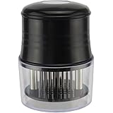 MaxyLife Professional Meat Steak Tenderizer, 56 Stainless Razor-sharp Steel Blades with Safety Lock and a Cleaning Brush (Black)