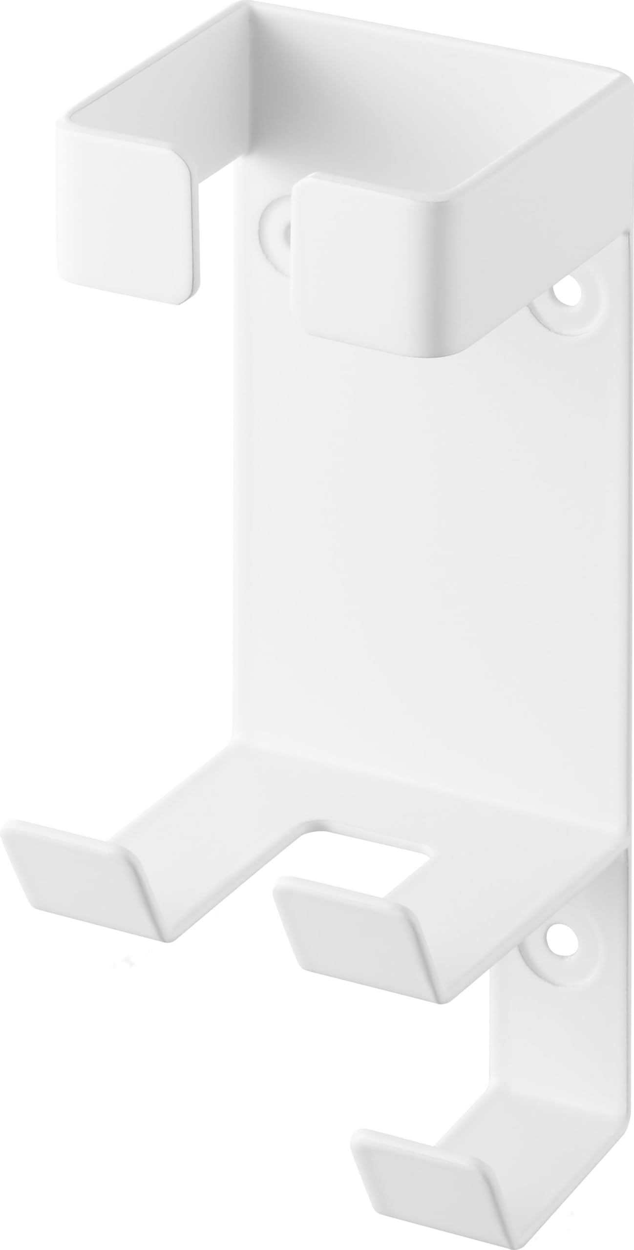 山崎実業(Yamazaki) 【石こうボードピンセット・木ネジ 付属】 ウォール ヘアーアイロンホルダー 石こうボード壁対応 ホワイト W5.5×D6×H13.7cm タワー tower 壁面収納 ヘアアイロン収納 1345 の商品画像