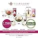 Teabloom Double-Wall Borosilicate Glass Mug with Stainless Steel Infuser and Lid – 15 OZ / 430 ML – 2 Gourmet Tea Flowers Included – Available in 4 Colors