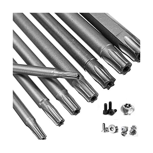 JTENG 8 StÃ¼ck 150mm Torx Bits Schraubendreher Set Extra lang und magnetisch T8-T40 1/4 Zoll Sechskant Schaft Elektrische Schraubendreher Werkzeuge – Bild 4