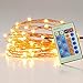 Indoor Lights String WEKSI Dimmable LED Starry String Lights Copper Wire Lights with Remote Control for Gardens, Homes, Dancing, Wedding,Christmas Party Decorative ( 33 ft, Warm White 100 Leds, 10M)