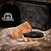 Beard Kit with Beard Brush and 2 Beard Combs Natural Beard Brush and Comb Set Made Exclusively of Wood and Genuine Boar Bristles