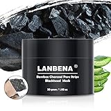 LANBENA Blackhead Remover, Charcoal Black Mask, Pore Strips Blackhead Mask for Face, Nose, Acne (1.05 Ounce) - Black