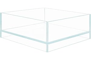 HIRO Aquatics Nano Tall Rimless Aquarium Low Iron Frameless Fish Tank, Extra Clear with Floating Air Style, for Aquariums or Terrariums
