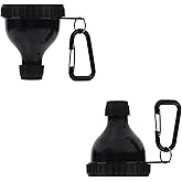 2 Pck Protein Powder Container, Water Bottle Funnel, Protein Powder Container for Workouts, Protein Funnel for Water Bottles & Shakers (Black, 50ml*2)
