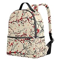 WIHVE School Backpacks Japanese Style Cherry Blossom School Shoulder Bag Bookbag