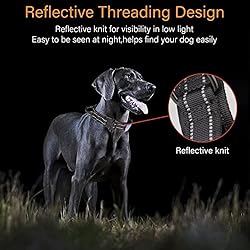 KCUCOP Tactical Dog Collar with Handle,Adjustable