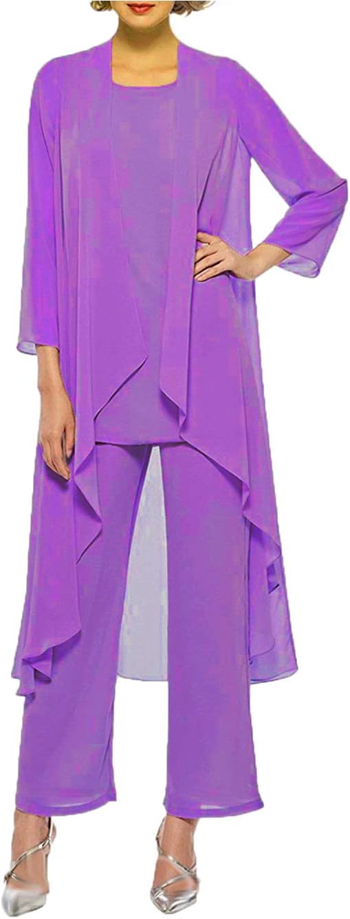 HIDRESS Women's Three Pieces Mother Of The Bride Dresses Pant Suits Bq133