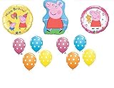 11pc. Peppa Pig Happy Birthday Balloon Set Bouquet