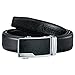 Leather Belt for Men - Automatic Buckle Ratchet Slide Holeless - Long 50
