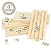 Brybelly Set of Four Plastic Domino Trays, Premium Holder Racks for Domino Tiles, Great for Mexican Train, Mahjong, Chickenfoot, & Domino Games