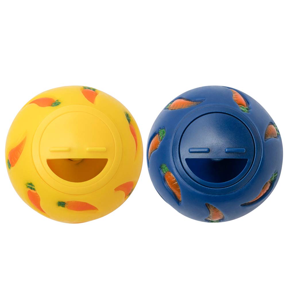 Niteangel® Treat Ball, Snack Ball for Small Animals (Yellow & Blue) — image 1