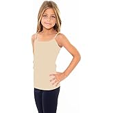 Malibu Sugar Girls Full Sleeveless Camisole Tank Tops – Stretch Undershirts Comfortable Camis (One Size Fits Ages 7-10)