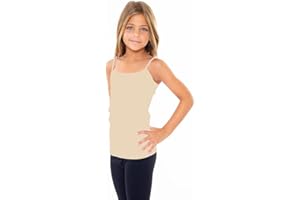 Malibu Sugar Girls Full Sleeveless Camisole Tank Tops – Stretch Undershirts Comfortable Camis (One Size Fits Ages 7-10)