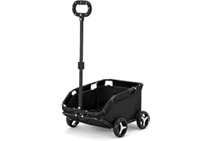 K ERATISNIK Dog Stroller 4 Wheels Folding Dog Cart Pet Stroller for Travelling Shopping Walking Playing for Small Dogs Cats (Black)