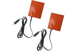 2PCS Car Engine Heater Pad, 4"×5" Silicone Car Heating Pad with 68" Long Power Cord, 120V 150W Self-Adhesive Oil Pan Heater P