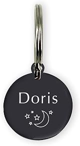 EDSG Personalised Dog Tags UK Deep Engraved Stainless Steel Round Black view 6